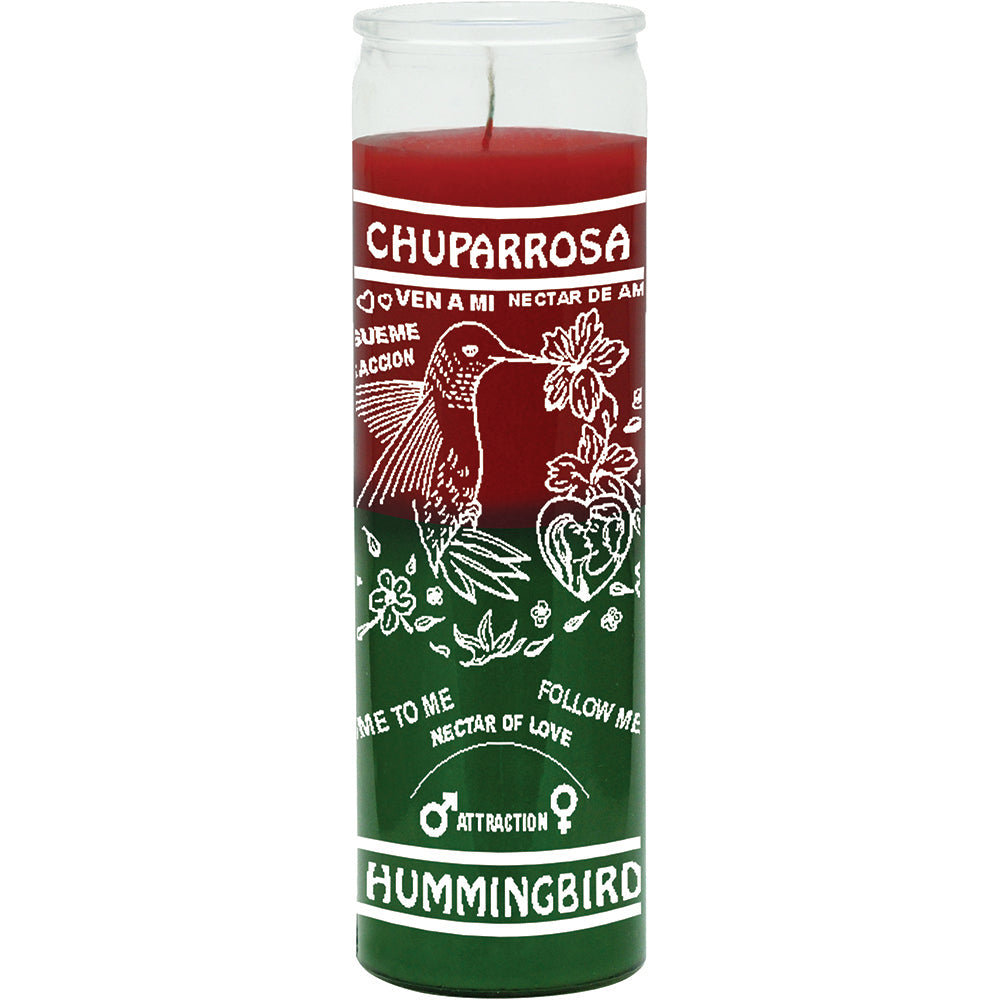 7 day Red / Green Hummingbird Candle