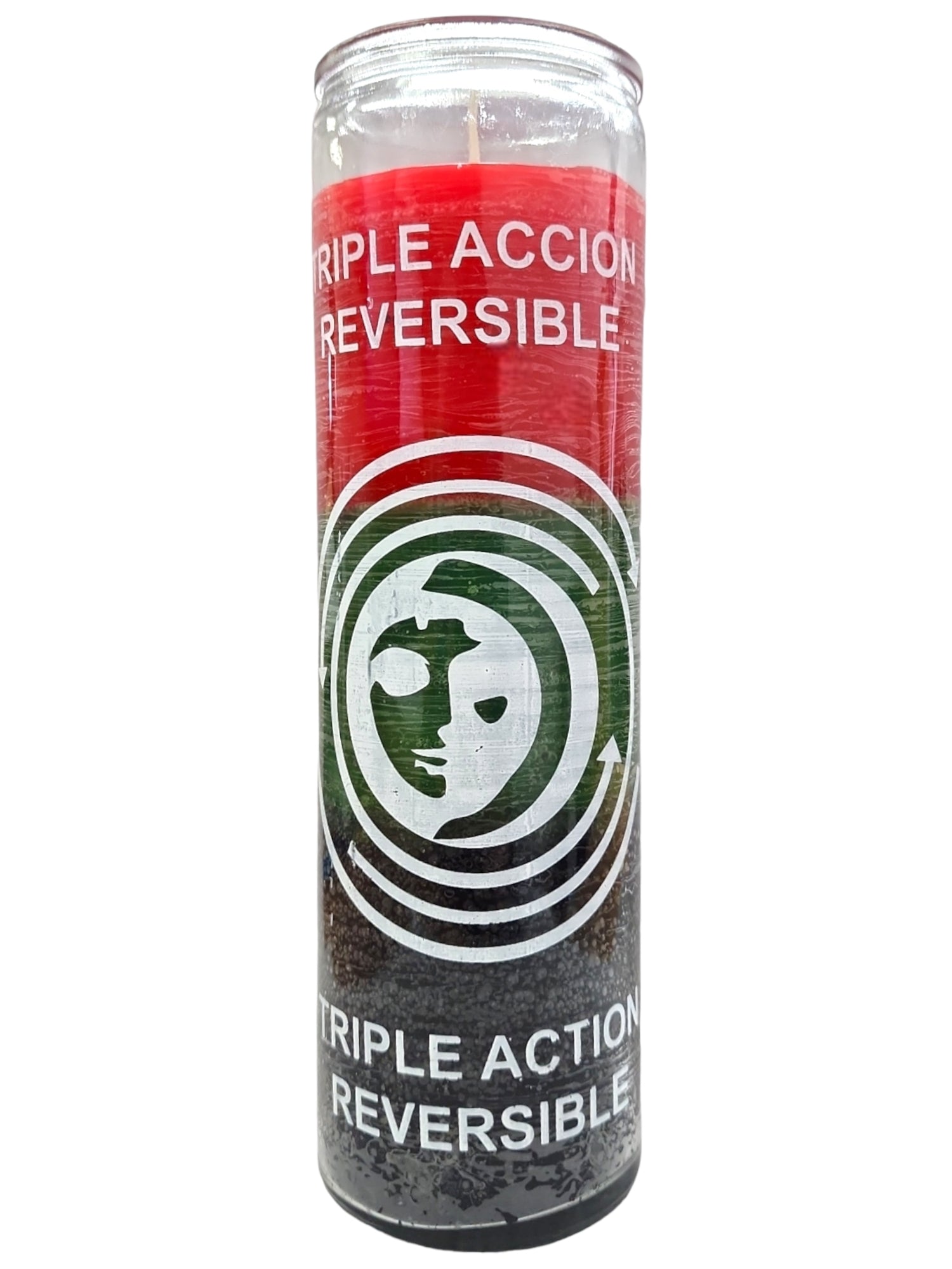 7 day 3 Color Triple Action Reversible-Red/Green/Black Candle