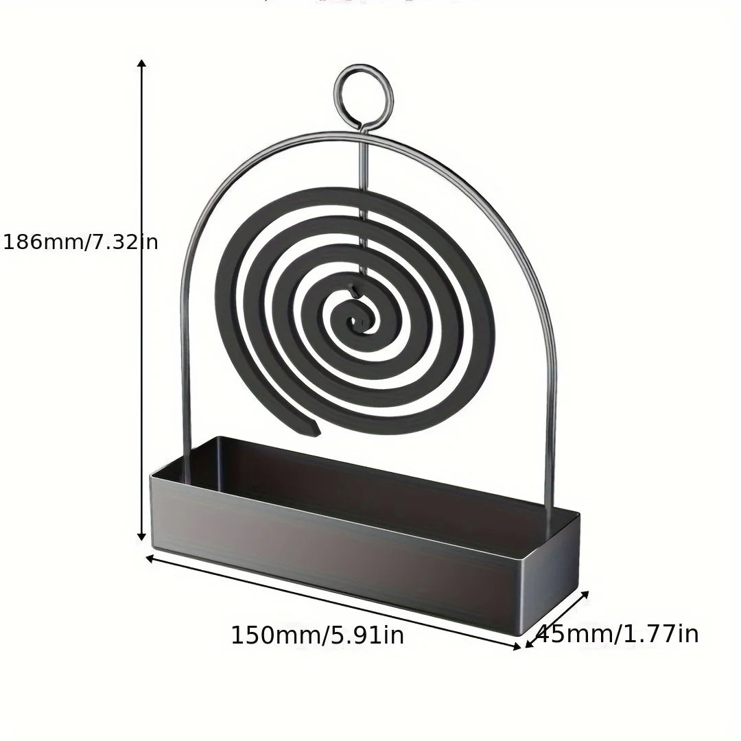 Incense Holders Coil Incense Burner Frame Iron Mosquito Coil Holder Modern Repellent Incense Rack For Household Bedroom Patio