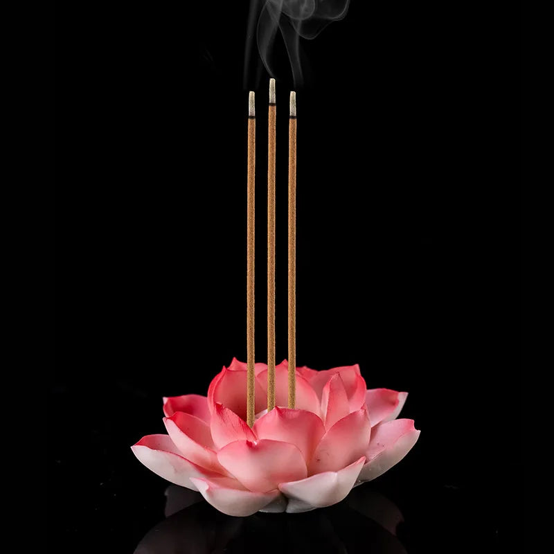 YXY Handmade Flower Incense Holder Ceramic Living Room Stick Incense Burner Buddha Supplier Home Decor Ornaments Base Zen