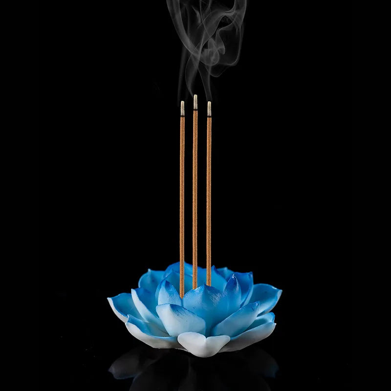 YXY Handmade Flower Incense Holder Ceramic Living Room Stick Incense Burner Buddha Supplier Home Decor Ornaments Base Zen