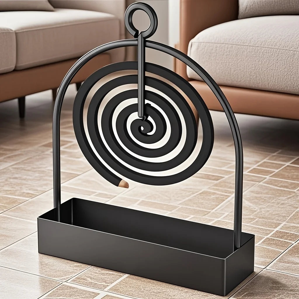 Incense Holders Coil Incense Burner Frame Iron Mosquito Coil Holder Modern Repellent Incense Rack For Household Bedroom Patio