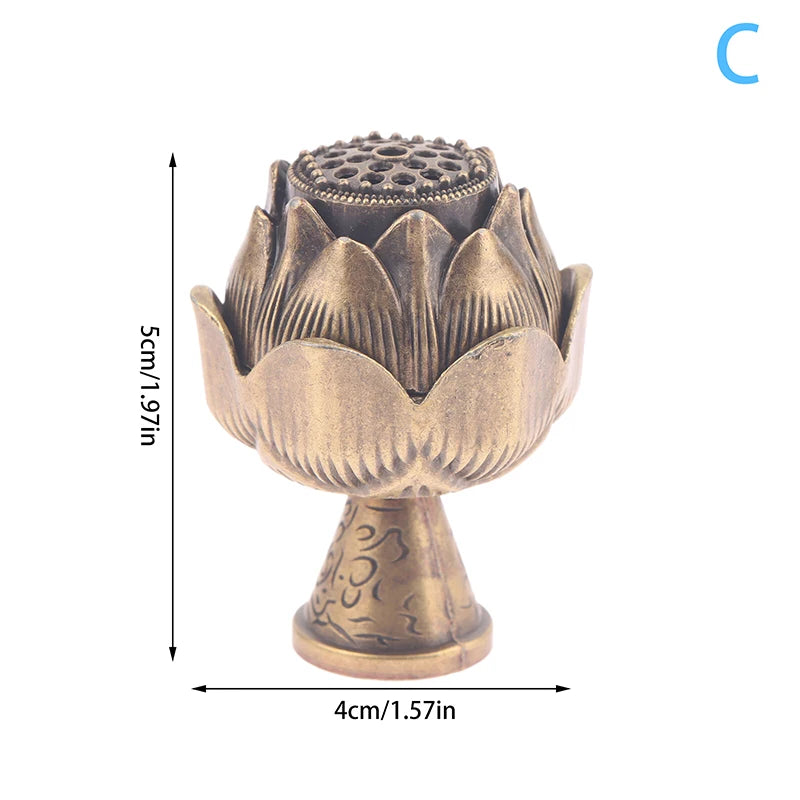 Brass Incense Burner,Metal Aromatherapy Holder,Unscented,Ideal For Yoga Meditation,Bedroom Ambiance,Home Decor