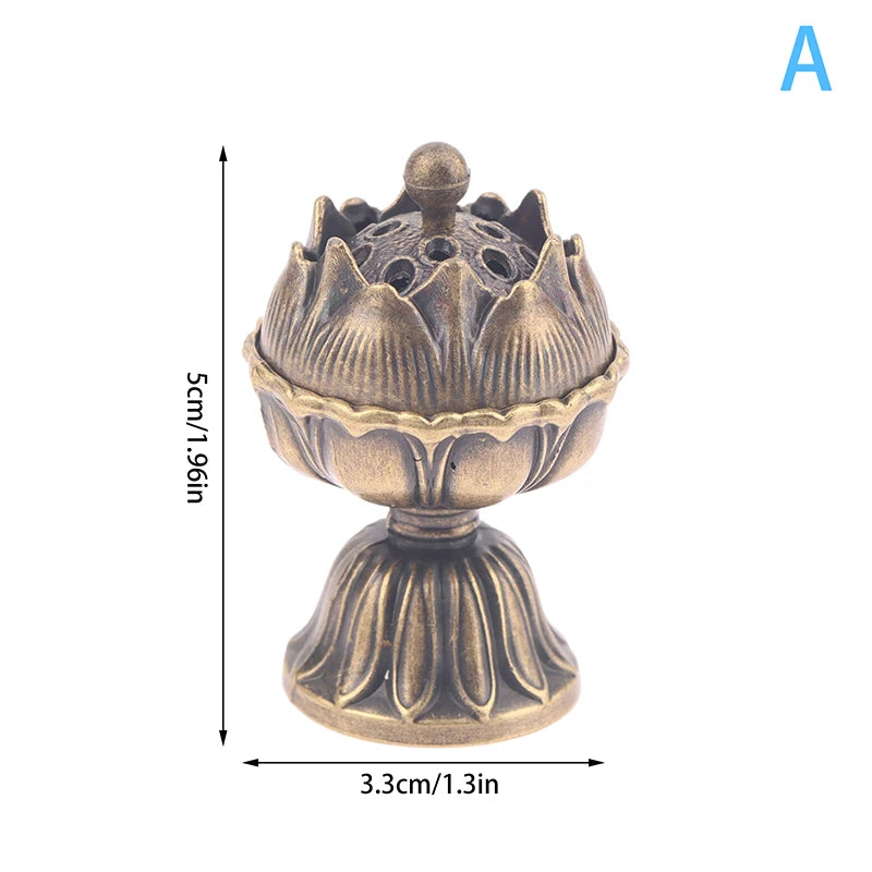Brass Incense Burner,Metal Aromatherapy Holder,Unscented,Ideal For Yoga Meditation,Bedroom Ambiance,Home Decor