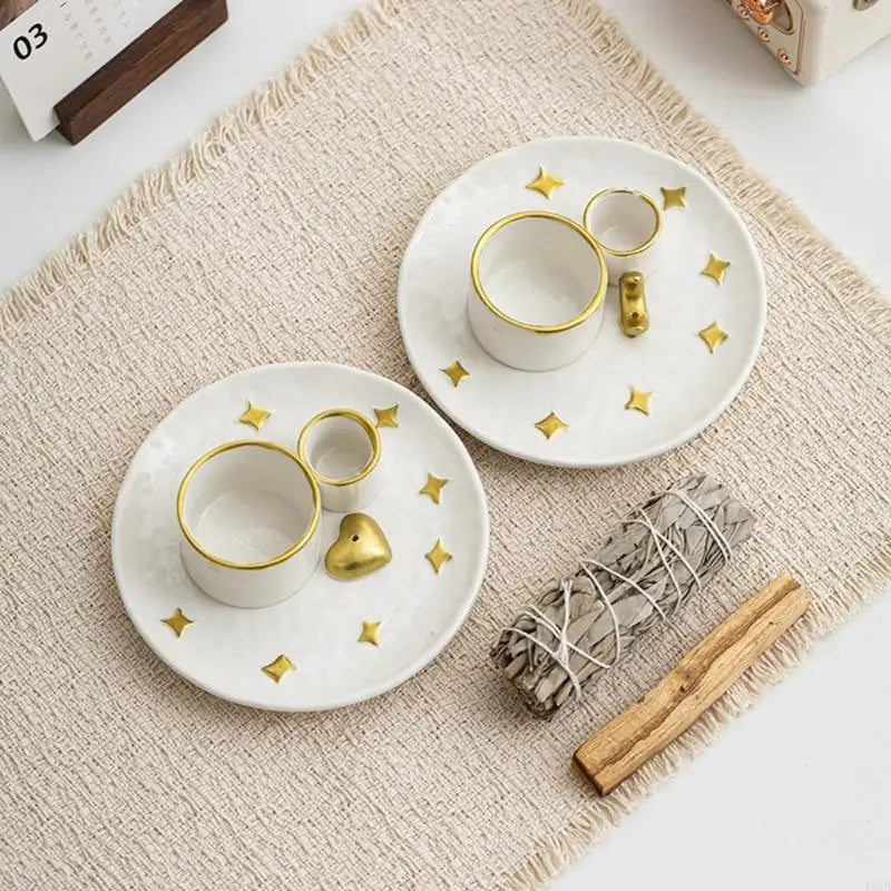 4 in1 Incenses Holder,Sages Burners Holder,Palos Santo Holder Burners Ashes Catcher Tray Holder Meditations Decors Y5GB