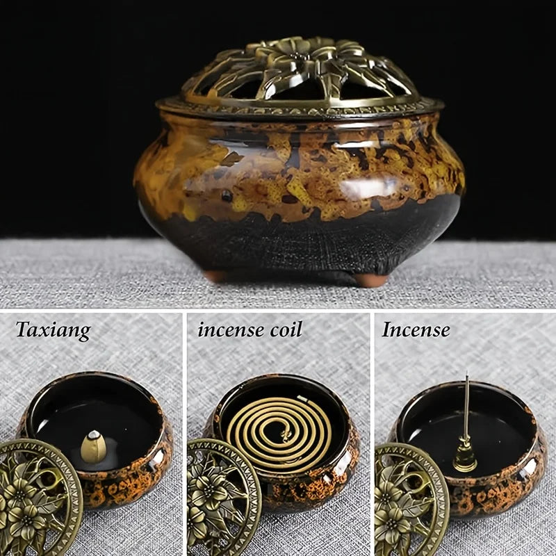 Creative Home Spiral Aromatherapy Cigarette Holder, Used as a Decorative Cool Wood Burner for Indoor Incense Holders