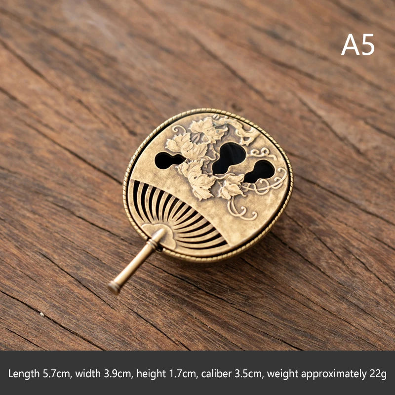 Brass Incense Burner,Metal Aromatherapy Holder,Unscented,Ideal For Yoga Meditation,Bedroom Ambiance,Home Decor