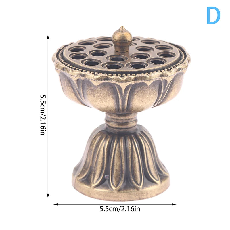 Brass Incense Burner,Metal Aromatherapy Holder,Unscented,Ideal For Yoga Meditation,Bedroom Ambiance,Home Decor