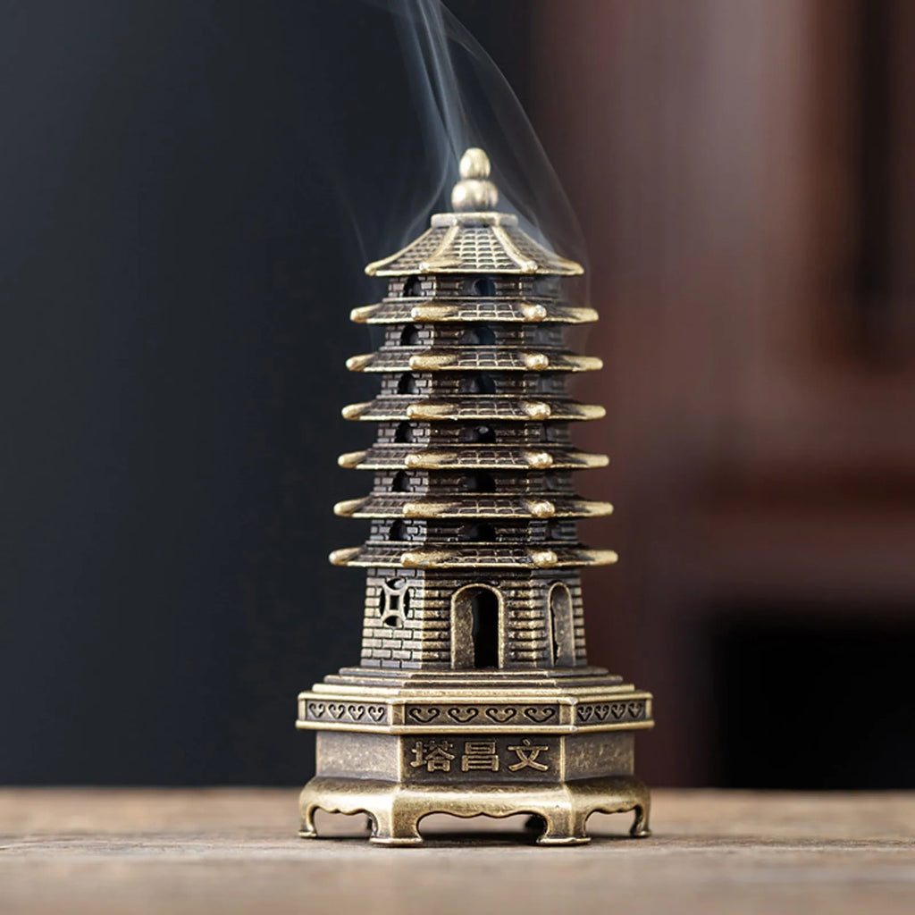 1 Piece Incense Burner Indoor Aromatherapy Home Ornament Vertical Incense Burner Small Xiangyun Alloy Incense Holder
