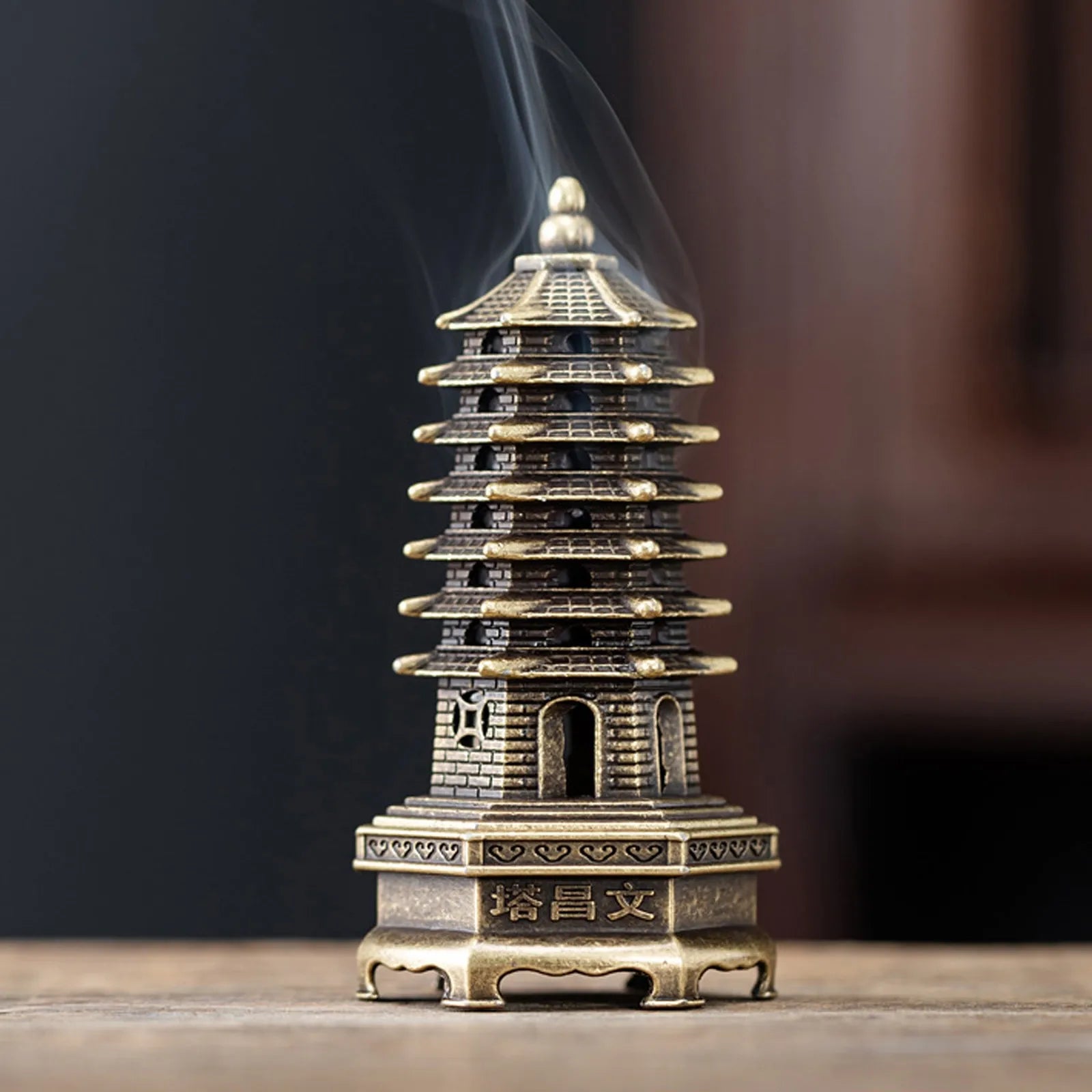 1 Piece Incense Burner Indoor Aromatherapy Home Ornament Vertical Incense Burner Small Xiangyun Alloy Incense Holder