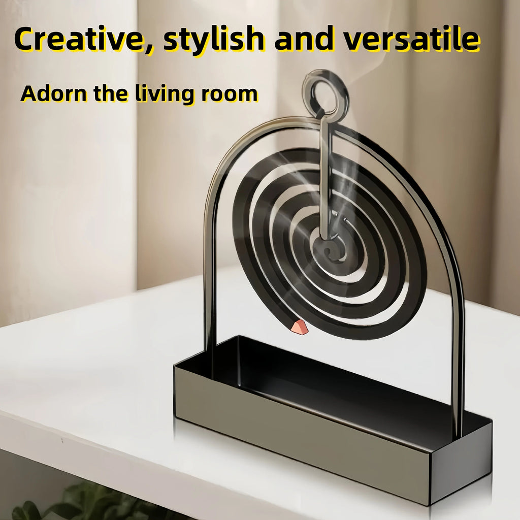 Incense Holders Coil Incense Burner Frame Iron Mosquito Coil Holder Modern Repellent Incense Rack For Household Bedroom Patio