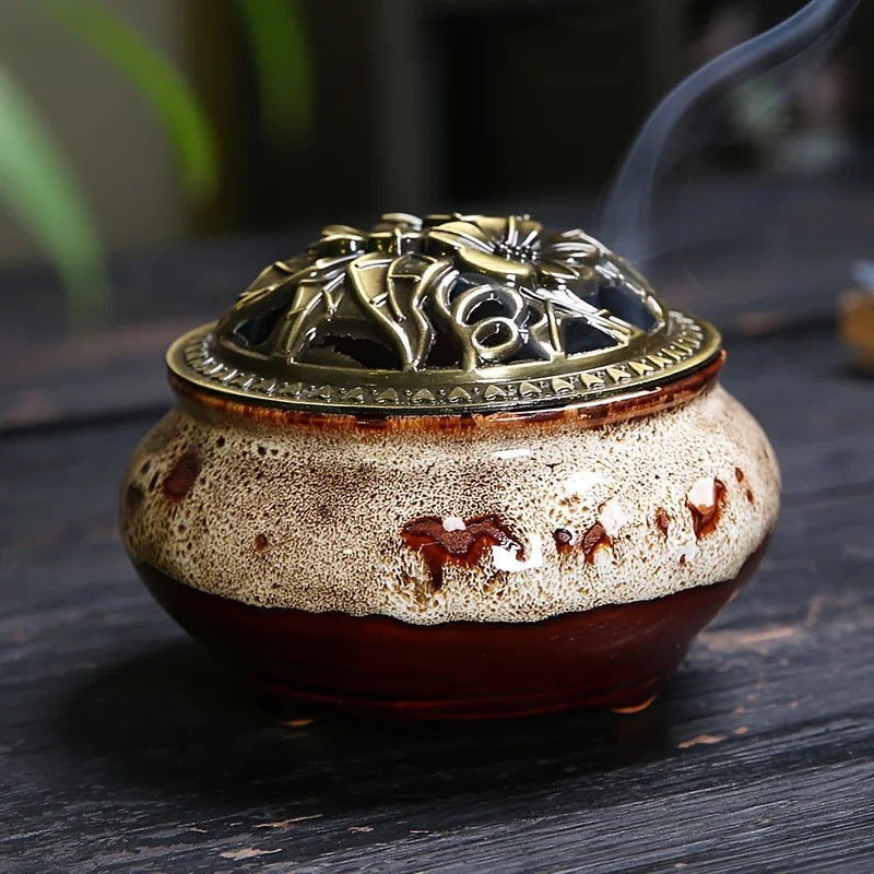 Creative Home Spiral Aromatherapy Cigarette Holder, Used as a Decorative Cool Wood Burner for Indoor Incense Holders