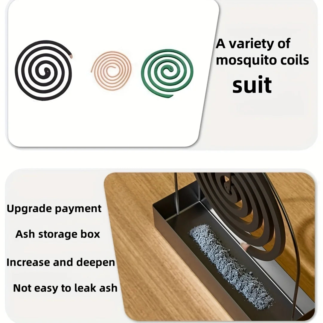 Incense Holders Coil Incense Burner Frame Iron Mosquito Coil Holder Modern Repellent Incense Rack For Household Bedroom Patio