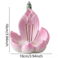 Resin Lotus Incense Burner Holder for Sticks Handmade Pink Flower Incense Ash Catcher for Yoga Meditation Spa Home Decor